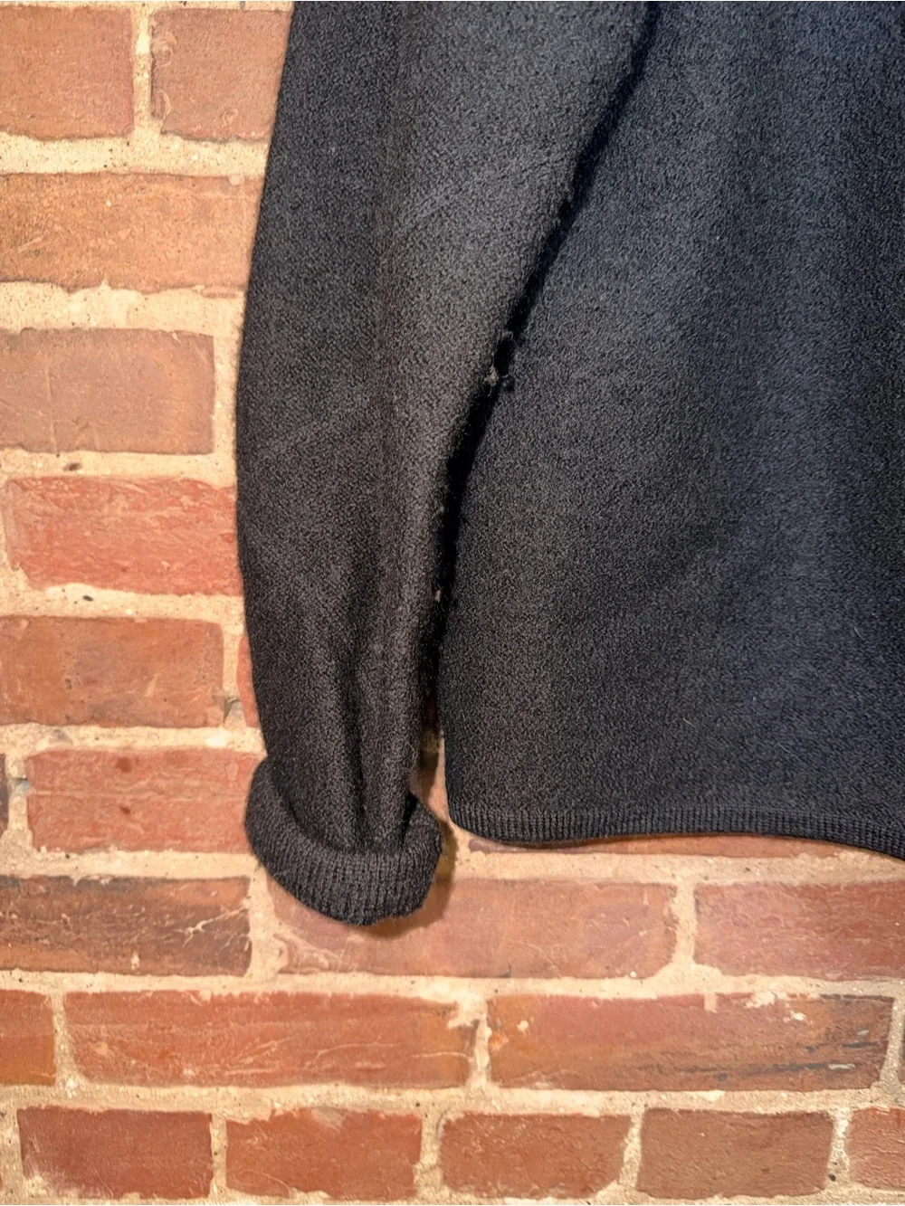 The North Face Men's Black Full-Zip Knit Jacket Wide Neck Large